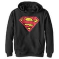 thumbnail image 1 of Boy's Superman Classic Logo Pull Over Hoodie Black X Large, 1 of 4