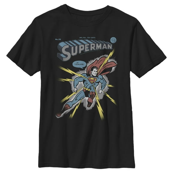 Boy's Superman Electrified Graphic Tee Black X Small