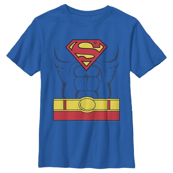 Boy's Superman Hero Costume  Graphic Tee Royal Blue X Small