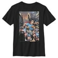 thumbnail image 1 of Boy's Superman Hidden Hero Glimmer Graphic Tee Black Medium, 1 of 4