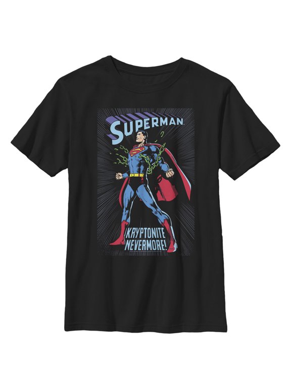 Boy's Superman Kryptonite Nevermore Cover Graphic Tee Black X Large