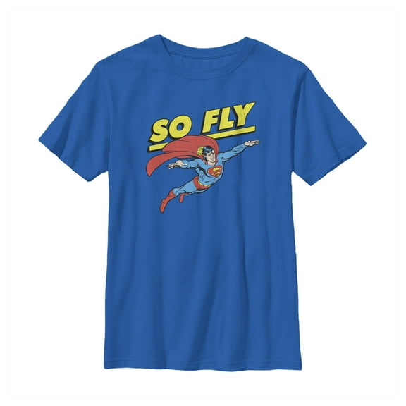 Boy's Superman So Fly  Graphic Tee Royal Blue X Large