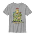 thumbnail image 1 of Boy's Teenage Mutant Ninja Turtles 3rd Birthday Pizza Party Graphic Tee Athletic Heather Medium, 1 of 4