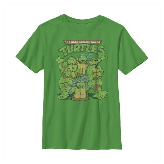 Boy's Teenage Mutant Ninja Turtles Best Friend Shot  Graphic Tee Kelly Green X Large