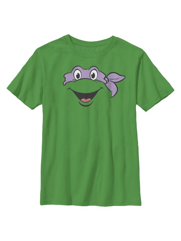 Boy's Teenage Mutant Ninja Turtles Donatello Face Graphic Tee Kelly Green Small