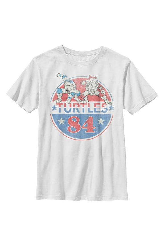 Boy's Teenage Mutant Ninja Turtles Vintage Turtles 84 Graphic Tee White X Large