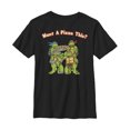 thumbnail image 1 of Boy's Teenage Mutant Ninja Turtles Want a Pizza This? Graphic Tee Black Large, 1 of 4