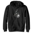 thumbnail image 1 of Boy's The Batman Batcycle in the Shadows  Pull Over Hoodie Black X Large, 1 of 4