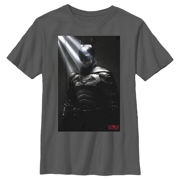 Boy's The Batman In the Light Poster Graphic Tee Charcoal Large