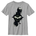 thumbnail image 1 of Boy's The Batman Mirror Riddler Skyline  Graphic Tee Athletic Heather Large, 1 of 5
