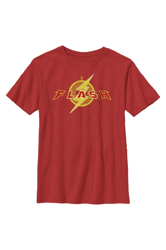 Boy's The Flash Animated Logo Graphic Tee Red Medium