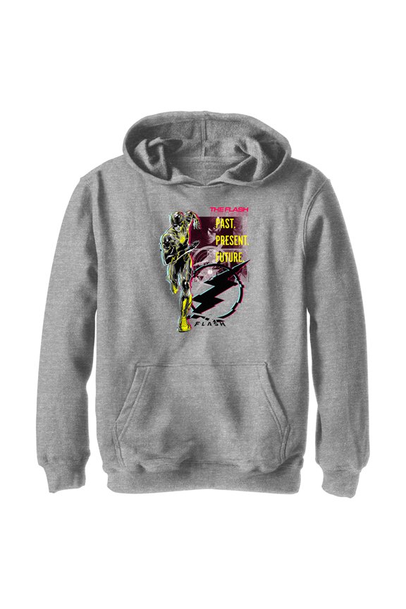 Boy's The Flash Barry Allen Glitch Pull Over Hoodie Athletic Heather Medium
