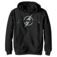 thumbnail image 1 of Boy's The Flash Black Official Logo  Pull Over Hoodie Black Small, 1 of 4