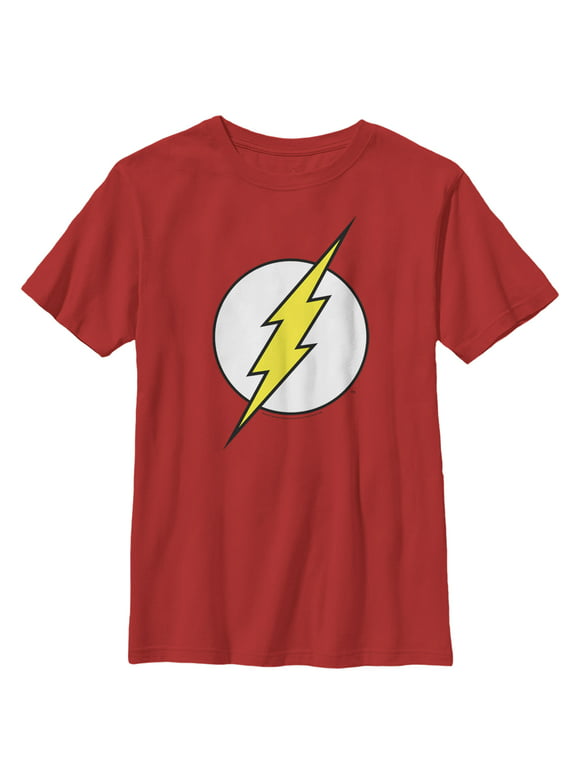 Boy's The Flash Classic Logo  Graphic Tee Red Large