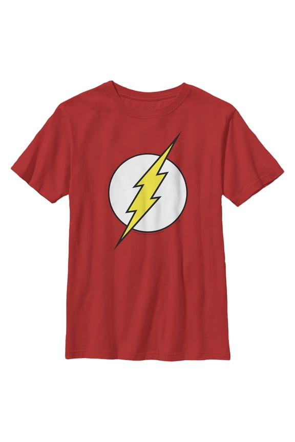 Boy's The Flash Classic Logo Graphic Tee Red Small