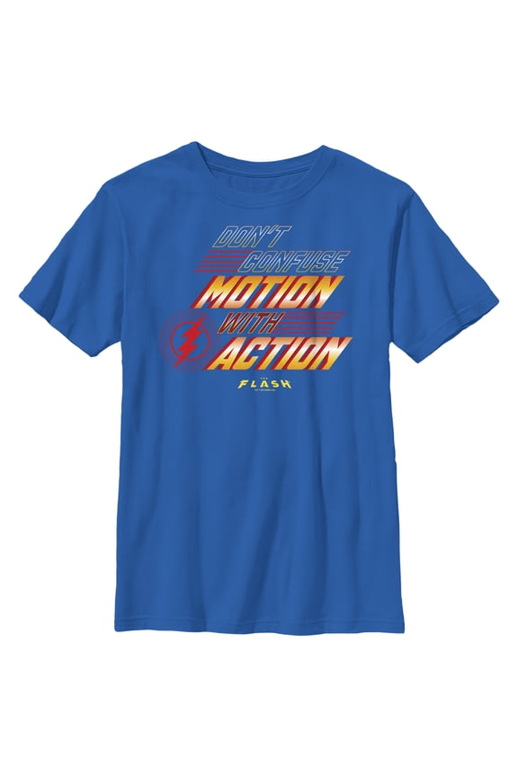Boy's The Flash Don't Confuse Motion Graphic Tee Royal Blue X Large