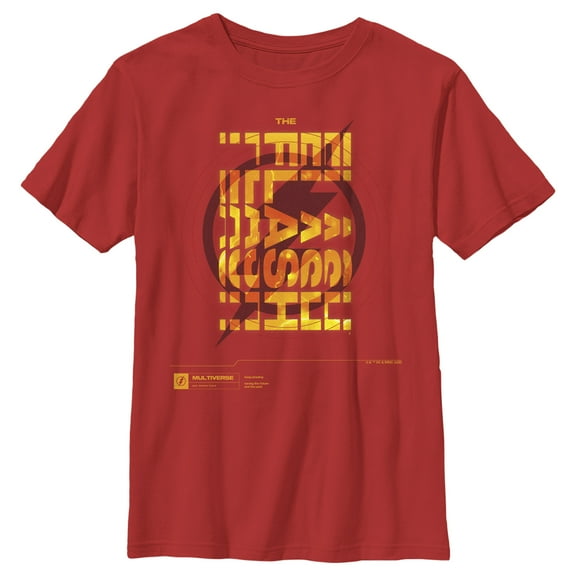 Boy's The Flash File Logo Graphic Tee Red Medium