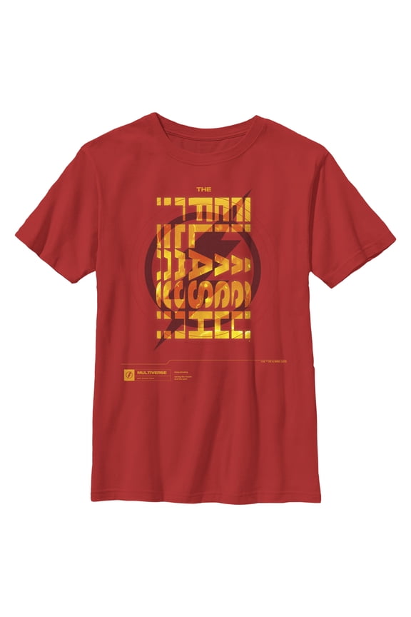 Boy's The Flash File Logo  Graphic Tee Red Small