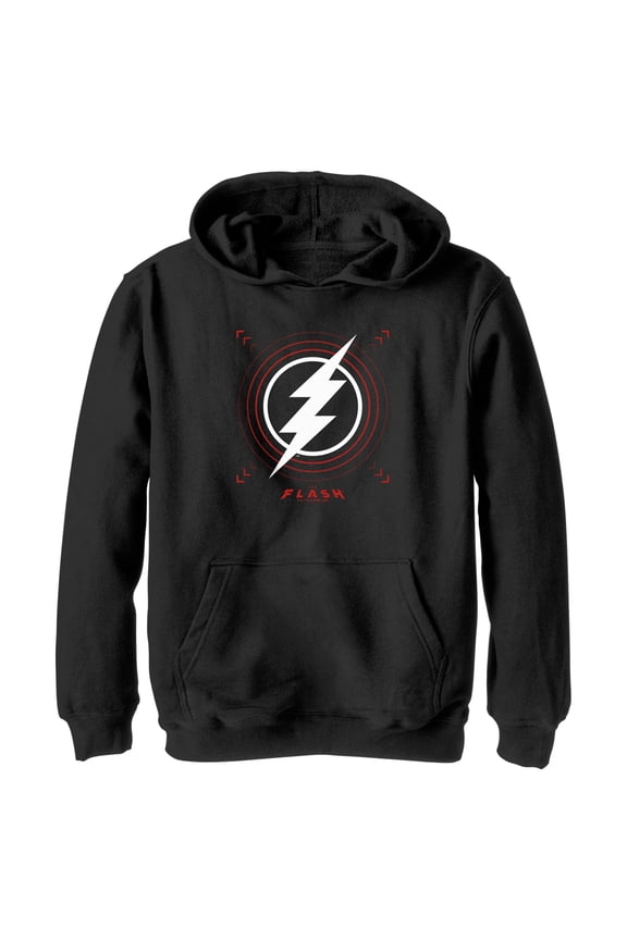 Boy's The Flash Large Lightning Bolt Stamp Pull Over Hoodie