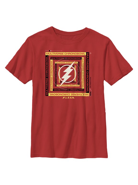 Boy's The Flash Multiverse Chronobowl Graphic Tee Red Large