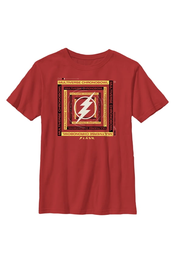 Boy's The Flash Multiverse Chronobowl Graphic Tee Red Large