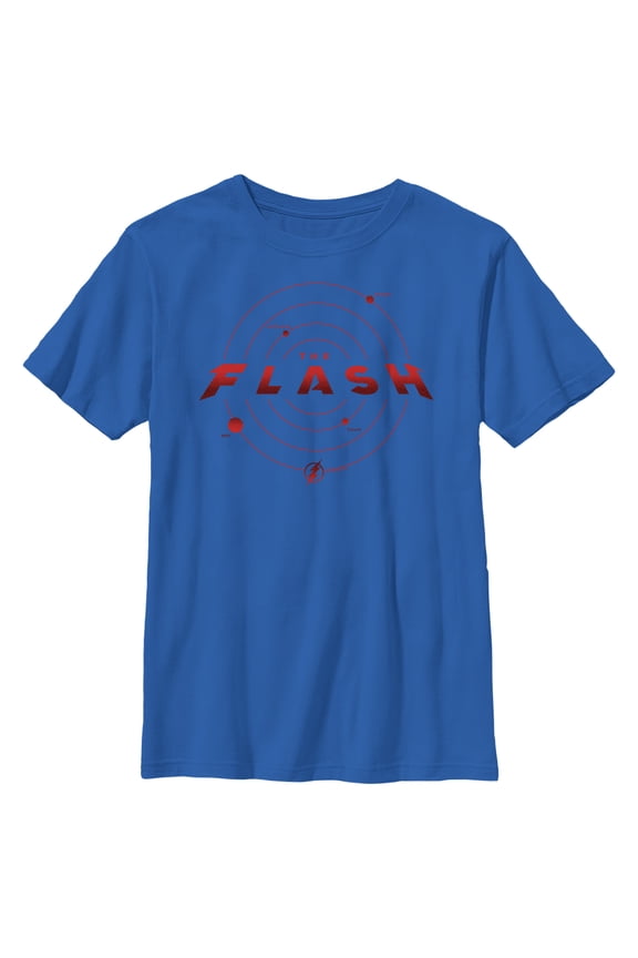 Boy's The Flash Multiverse Logo Graphic Tee Royal Blue Medium
