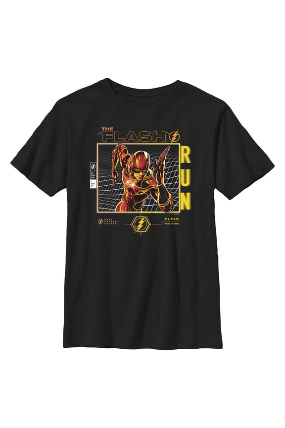 Boy's The Flash Speedster Run Graphic Tee Black Medium