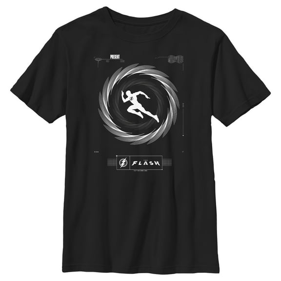 Boy's The Flash Speedster Silhouette  Graphic Tee Black Small