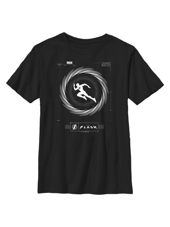 Boy's The Flash Speedster Silhouette Graphic Tee Black X Large