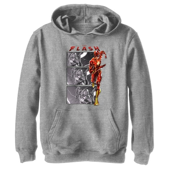 Boy's The Flash Speedster comics Book Panels  Pull Over Hoodie Athletic Heather Small