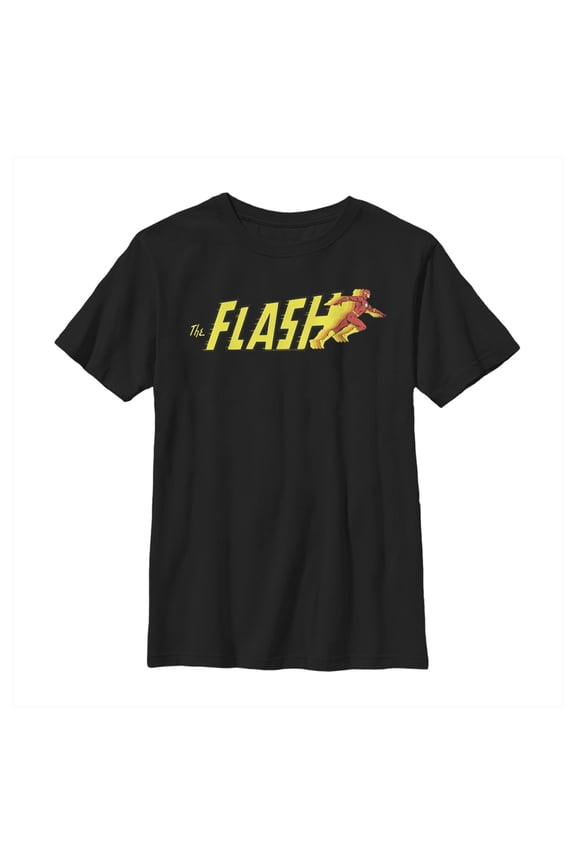Boy's The Flash Speedy Logo Graphic Tee Black X Small