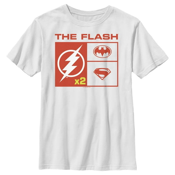 Boy's The Flash Team Icons Graphic Tee White Large