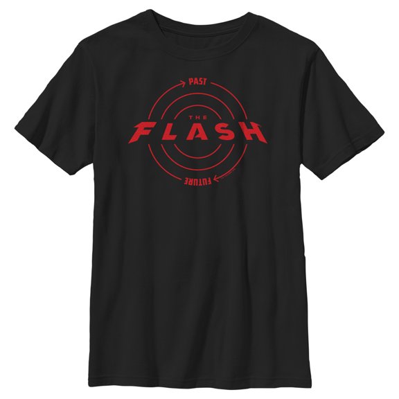 Boy's The Flash Time Travel Logo Graphic Tee Black Large