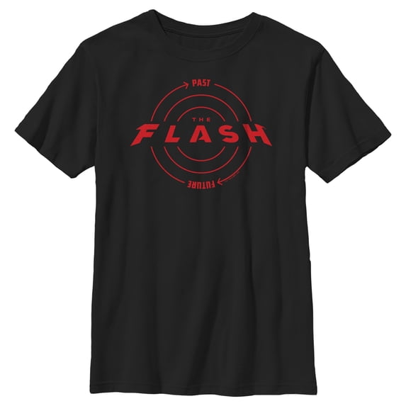 Boy's The Flash Time Travel Logo Graphic Tee Black Large