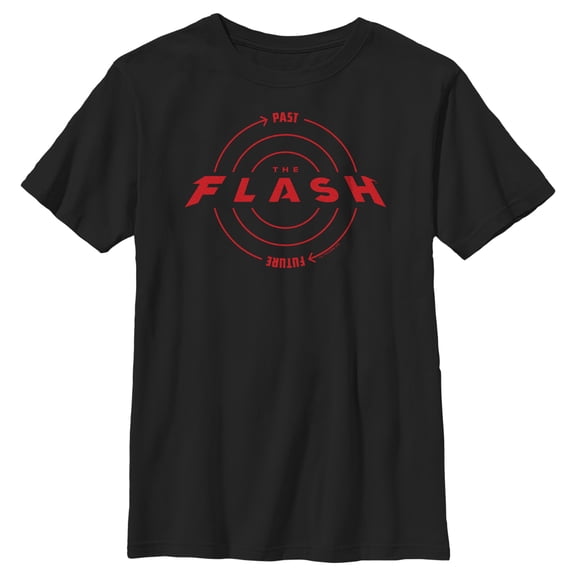 Boy's The Flash Time Travel Logo Graphic Tee Black X Large
