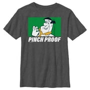 Boys The Flintstones Fred Pinch Proof Graphic Tee Charcoal Heather Medium