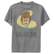Boys The Flintstones My Mom Rocks Performance Graphic Tee Charcoal Heather Small