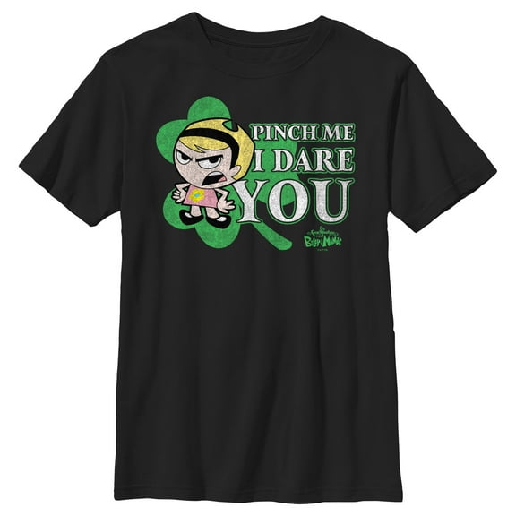 Boy's The Grim Adventures of Billy & Mandy Pinch Me I Dare You Graphic Tee Black Medium