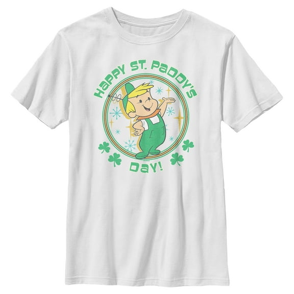 Boy's The Jetsons Elroy Happy St. Paddy's Day  Graphic Tee White Medium
