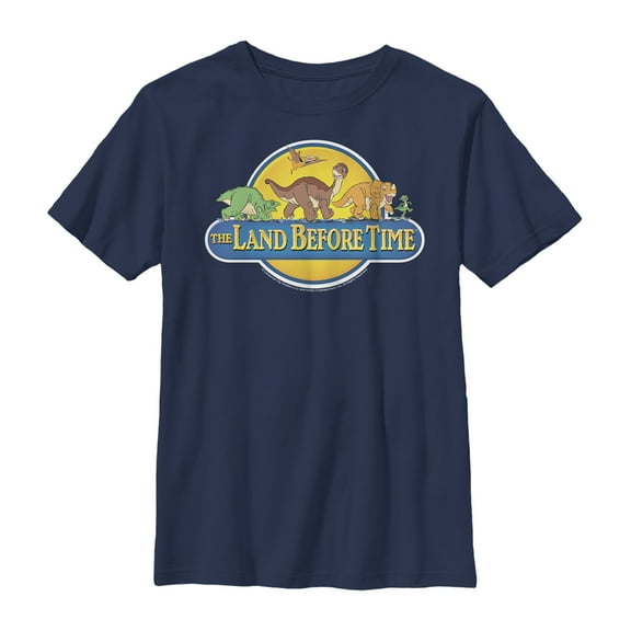Boy's The Land Before Time Character Title Graphic Tee Navy Blue X Large