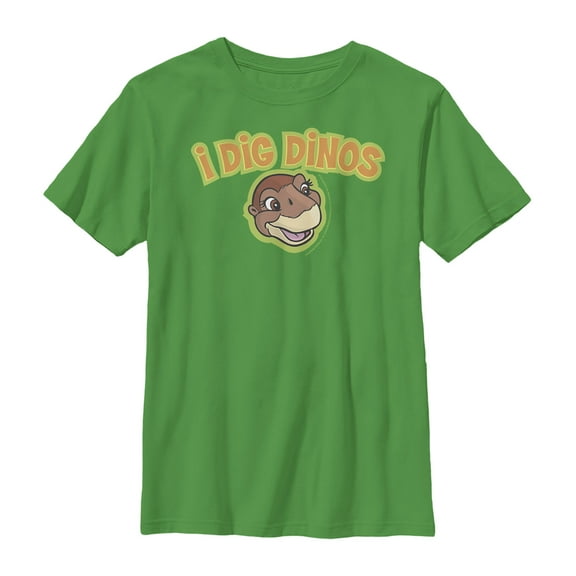 Boy's The Land Before Time Littlefoot Digs Dinos Graphic Tee Kelly Green Large