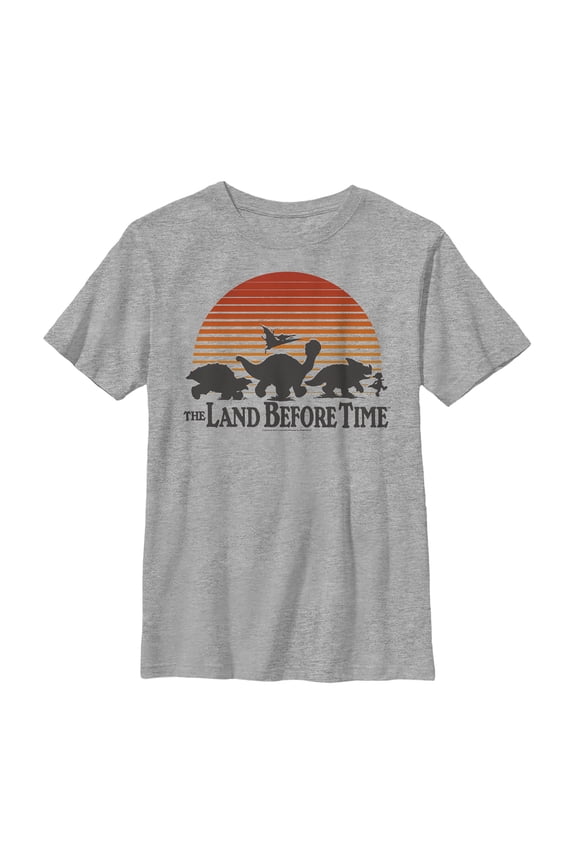 Boy's The Land Before Time Retro Friend Silhouette Graphic Tee Athletic Heather Large