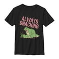 thumbnail image 1 of Boy's The Land Before Time Snacking Spike  Graphic Tee Black Medium, 1 of 4