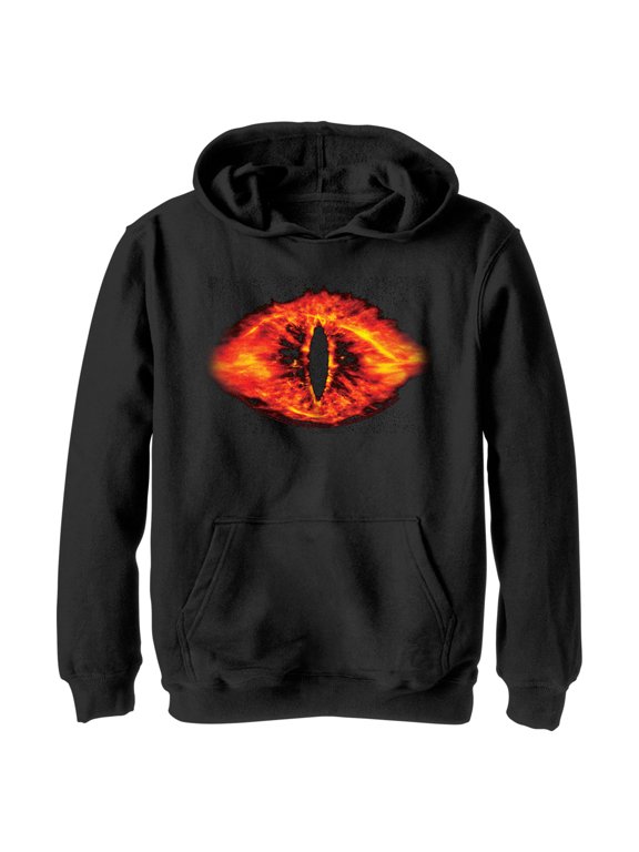 Boy's The Lord of the Rings Fellowship of the Ring Eye of Sauron Pull Over Hoodie Black Small