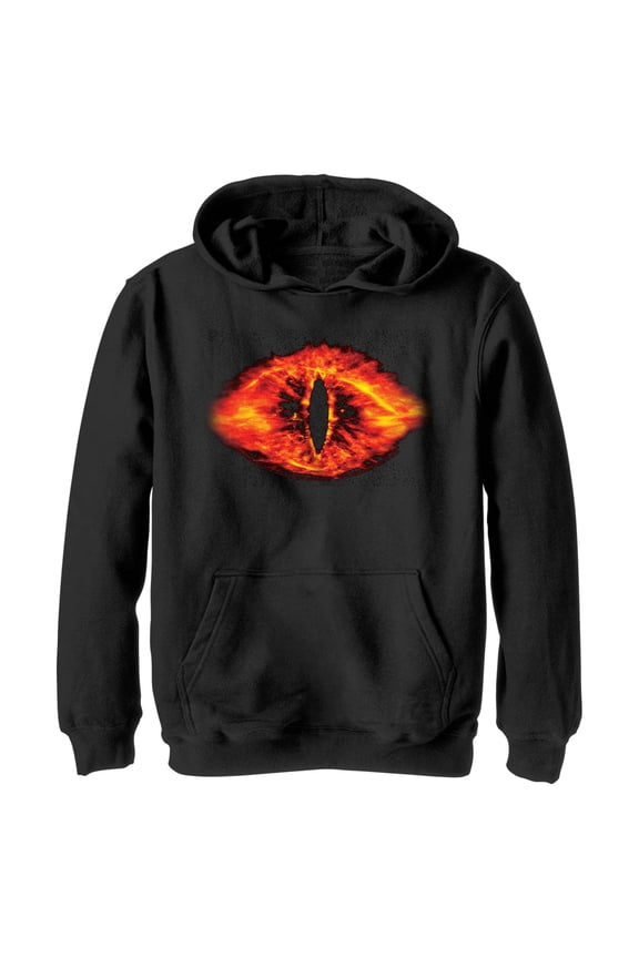 Boy's The Lord of the Rings Fellowship of the Ring Eye of Sauron Pull Over Hoodie Black Small