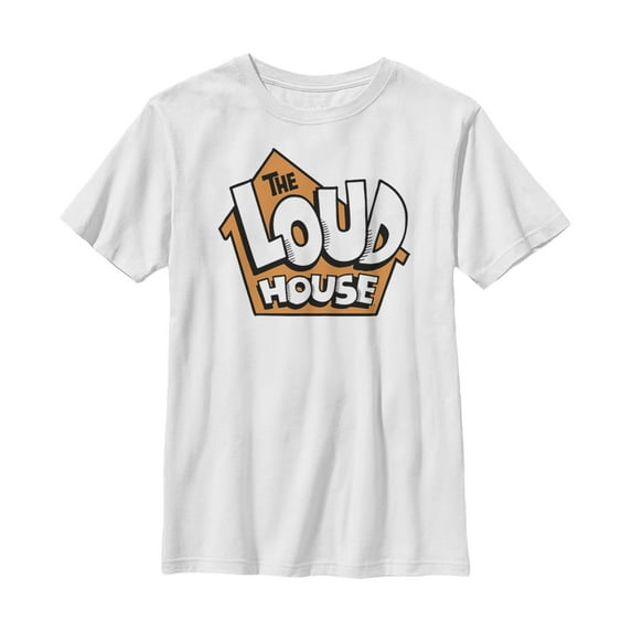 Boy's The Loud House Classic Logo Graphic Tee White X Small