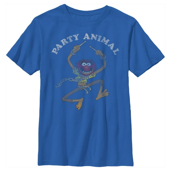 Boy's The Muppets Animal Party Graphic Tee Royal Blue Small