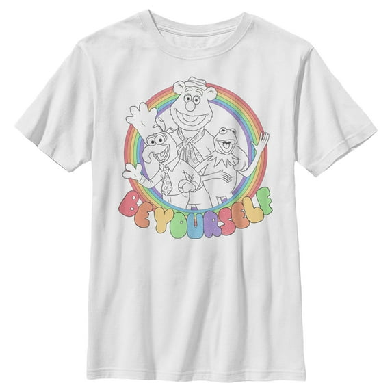 Boy's The Muppets Be Yourself Graphic Tee White Small