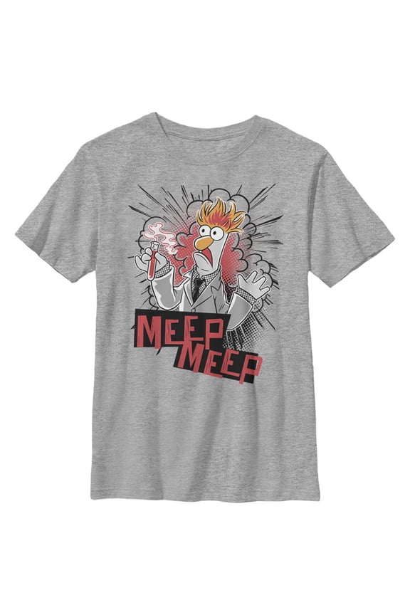 Boy's The Muppets Beaker Meep Graphic Tee Athletic Heather Large