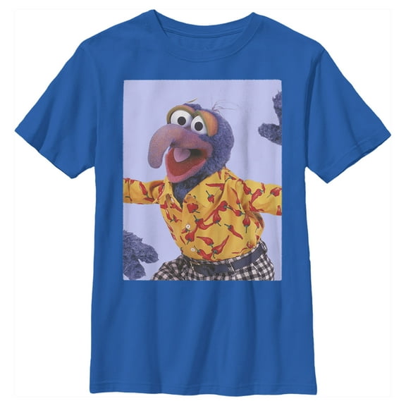 Boy's The Muppets Gonzo Chili Peppers  Graphic Tee Royal Blue Medium